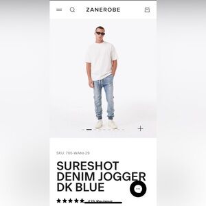 Zanerobe Dark Blue Jogger Jeans - 34